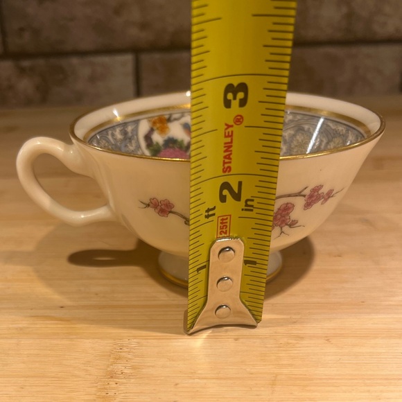 Vintage Lenox Ming-Birds Set of 3 cups and 3 saucers 1953-63 Gold Back Stamp - Picture 7 of 8